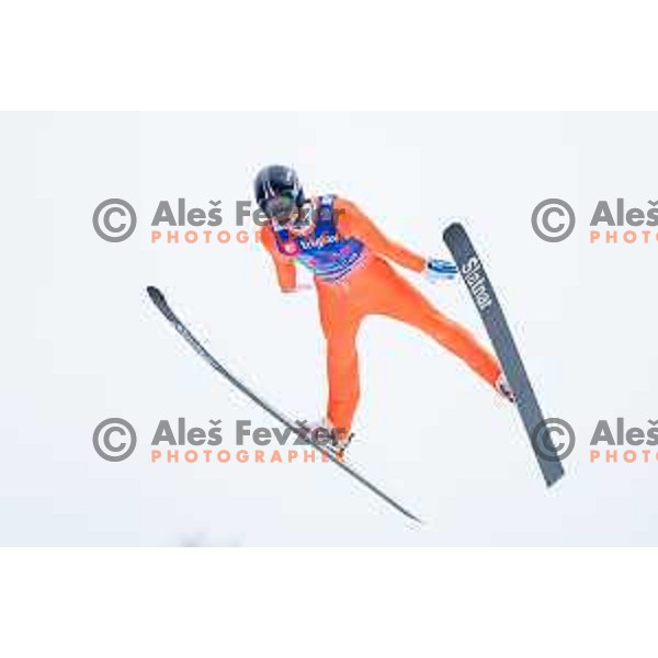 David Krapez during the test day before Men\'s World Cup Ski Flying Final Planica 2017, Planica, Slovenia, on March 22, 2017.