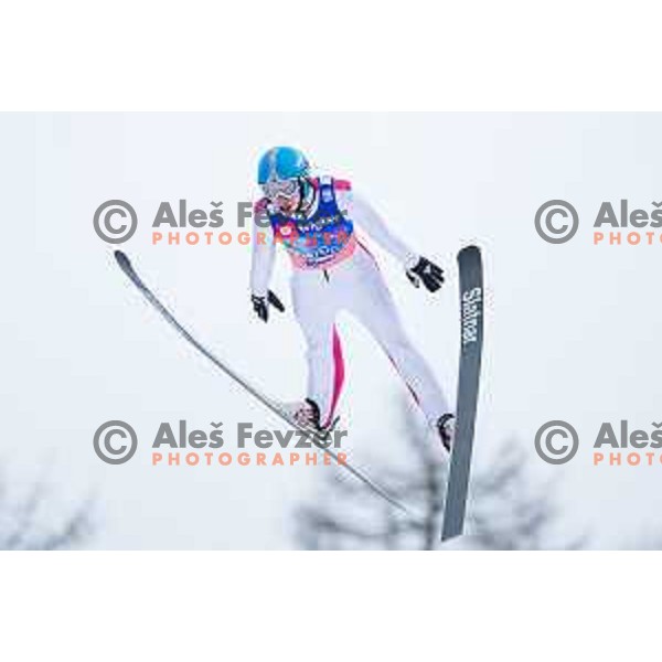 Miha Kveder during the test day before Men\'s World Cup Ski Flying Final Planica 2017, Planica, Slovenia, on March 22, 2017.