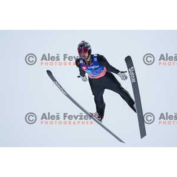 Jaka Rus during the test day before Men\'s World Cup Ski Flying Final Planica 2017, Planica, Slovenia, on March 22, 2017.
