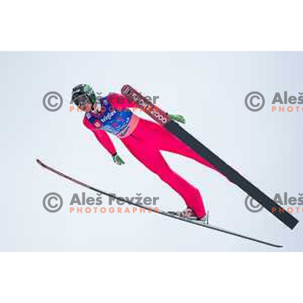 Mitja Meznar during the test day before Men\'s World Cup Ski Flying Final Planica 2017, Planica, Slovenia, on March 22, 2017.