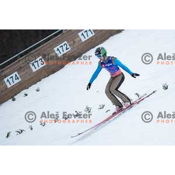 Uraban Rogelj during the test day before Men\'s World Cup Ski Flying Final Planica 2017, Planica, Slovenia, on March 22, 2017.