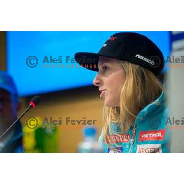 Ana Bucik during Press conferation of Slovenian ski association, Ljubljana, Slovenia, on March 22, 2017.