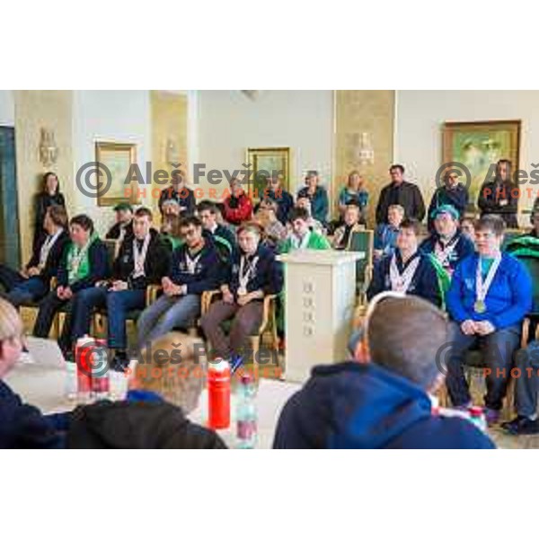 Members of Slovenia Special Olympics team in hotel Habakuk, Maribor, Slovenia on March 28, 2017