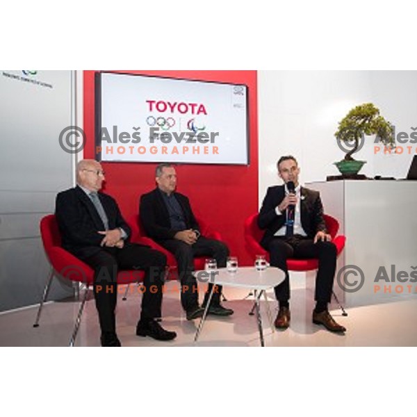 Bogdan Gabrovec during the presentation of the sponsorship between Toyota and the Slovenian Olympic committee in Ljubljana, Slovenia on March 31, 2017