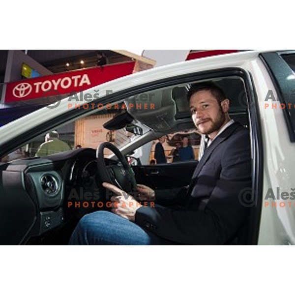 Jan Urbas during the presentation of the sponsorship between Toyota and the Slovenian Olympic committee in Ljubljana, Slovenia on March 31, 2017