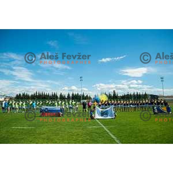 in action during rugby match between Slovenia and Bosnia and Hercegovina at Stadion Zak, Ljubljana, Slovenia, on April 8th, 2017.