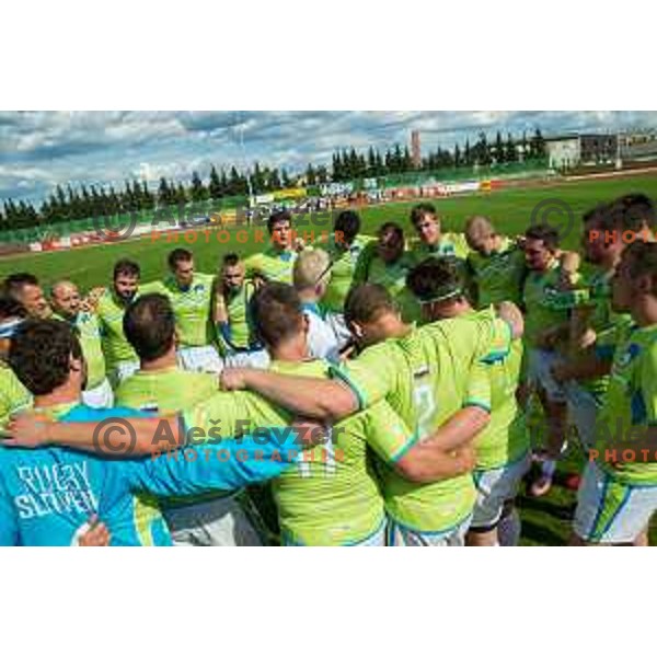 in action during rugby match between Slovenia and Bosnia and Hercegovina at Stadion Zak, Ljubljana, Slovenia, on April 8th, 2017.