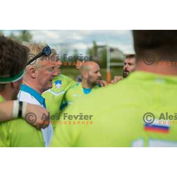 in action during rugby match between Slovenia and Bosnia and Hercegovina at Stadion Zak, Ljubljana, Slovenia, on April 8th, 2017.