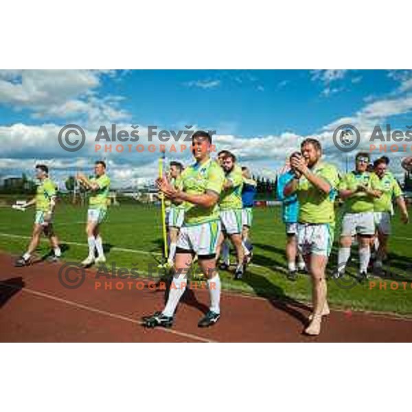 in action during rugby match between Slovenia and Bosnia and Hercegovina at Stadion Zak, Ljubljana, Slovenia, on April 8th, 2017.