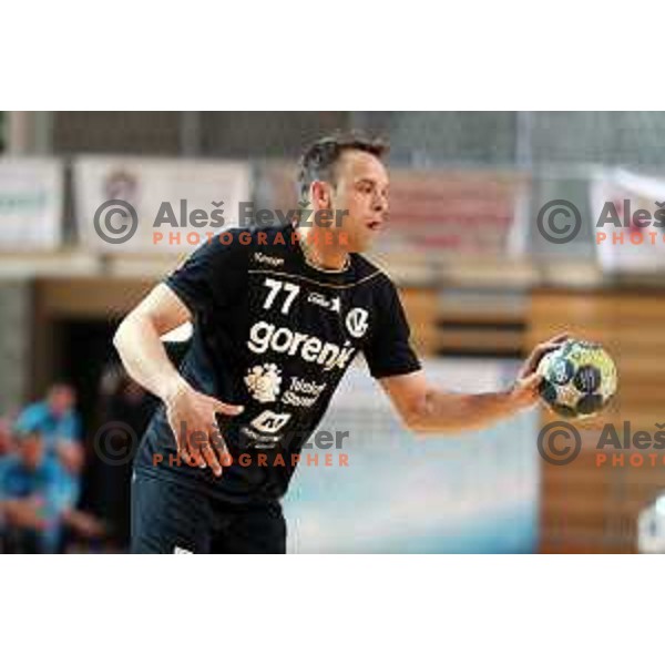 action during 1.NLB Leasing League handball match between RD Koper 2013 and RK Gorenje Velenje in Bonifika Hall, Koper on April 8, 2017