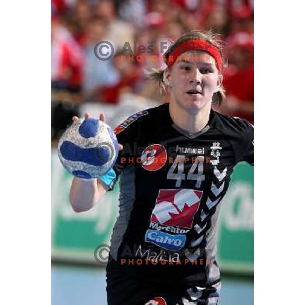 Maja Zrnec at handball game Krim Mercator - Nurnberg in second round of Champions league, played in Ljubljana 3.11.2007. Photo by Ales Fevzer 