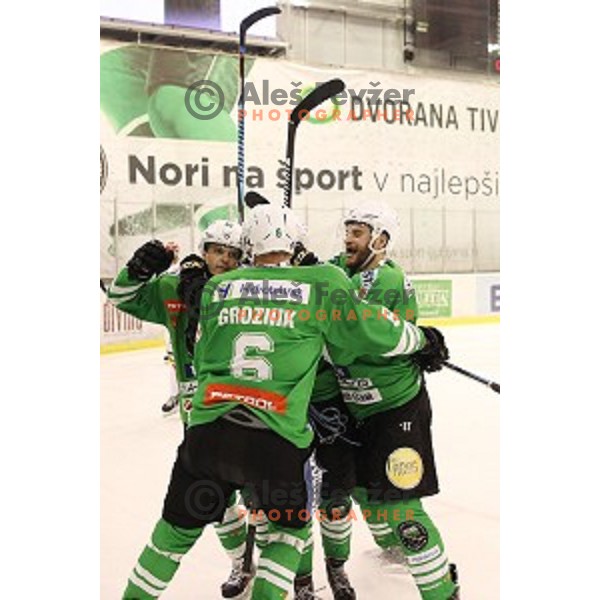 third match of the Final of Slovenian League between Olimpija and SIJ Acroni Jesenice in Tivoli Hall, Ljubljana on April 12, 2017