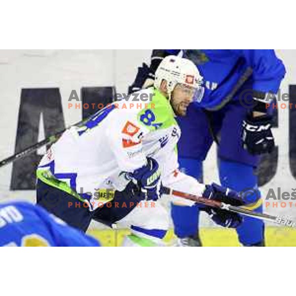 action during friendly ice-hockey match between Slovenia and Kazakhstan in Ljubljana on April 15, 2017