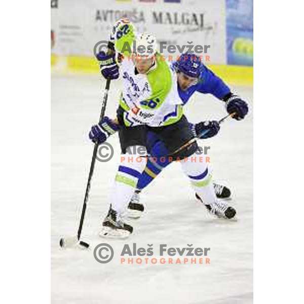 action during friendly ice-hockey match between Slovenia and Kazakhstan in Ljubljana on April 15, 2017