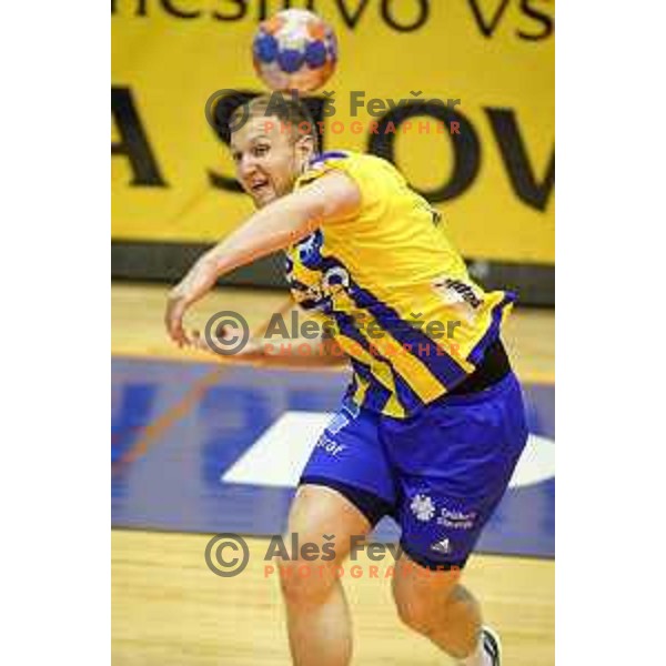 Ziga Mlakar of Celje in action during handball match between Celje PL - Gorenje Velenje, semi final Slovenia cup match 2016/17, played in Dvorana Tabor, Maribor, Slovenia on April 15, 2017