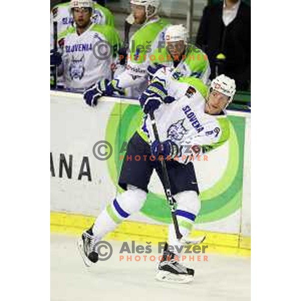 action during friendly ice-hockey match between Slovenia and Kazakhstan in Ljubljana on April 15, 2017