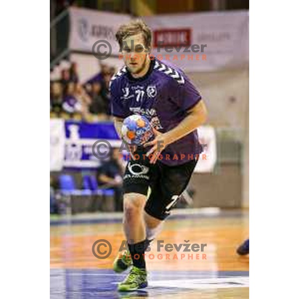 Andrat Kete of Maribor Branik in action during handball match between Maribor Branik - Celje PL, final Slovenia cup match 2016/17, played in Dvorana Tabor, Maribor, Slovenia on April 16, 2017