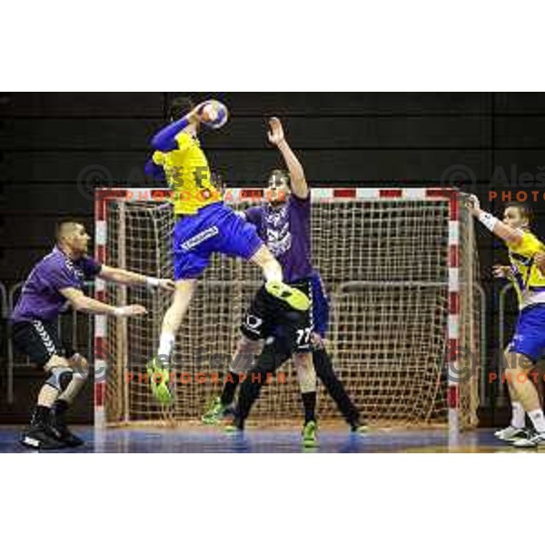 Andraz Kete of Maribor Branik in action during handball match between Maribor Branik - Celje PL, final Slovenia cup match 2016/17, played in Dvorana Tabor, Maribor, Slovenia on April 16, 2017