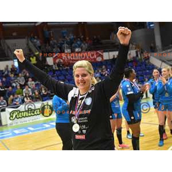 in action during Slovenian Cup handball match between Celje and Krim Mercator in Golovec Hall, Celje on April 23, 2017