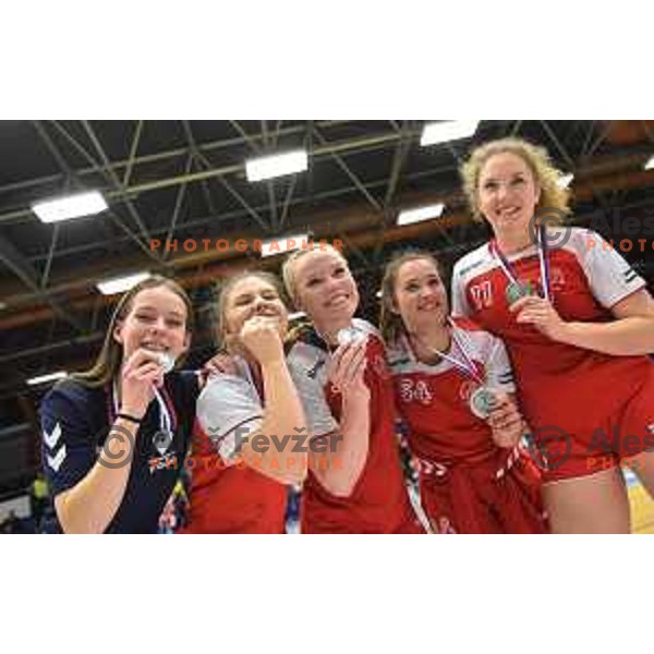 in action during Slovenian Cup handball match between Celje and Krim Mercator in Golovec Hall, Celje on April 23, 2017