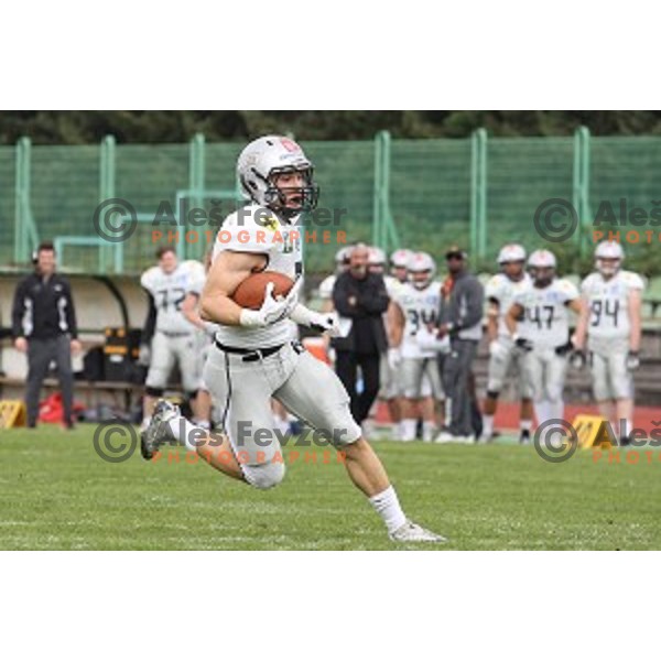 action during Austrian Football League match between Ljubljana Silverhawks and Swarco Raiders in Ljubljana on April 15, 2017
