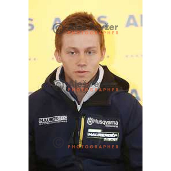 Matevz Irt during AMZS press conference before start of MX GP season 2017 in Smlednik, Slovenia on February 17, 2017