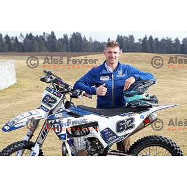 Klemen Gercar during AMZS press conference before start of MX GP season 2017 in Smlednik, Slovenia on February 17, 2017