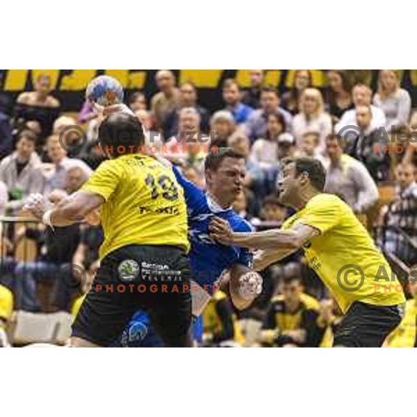 Celje’s Vid Poteko (15) in action during 1 NLB Leasing League match between Gorenje and Celje PL, in Velenje, on April 26th, 2017 