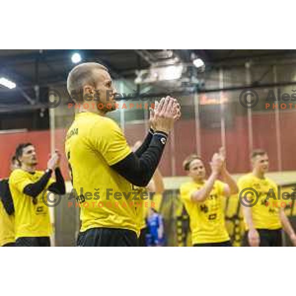 Gorenje’s Niko Medved (5) celebrating after 1 NLB Leasing League match between Gorenje and Celje PL, in Velenje, on April 26th, 2017 