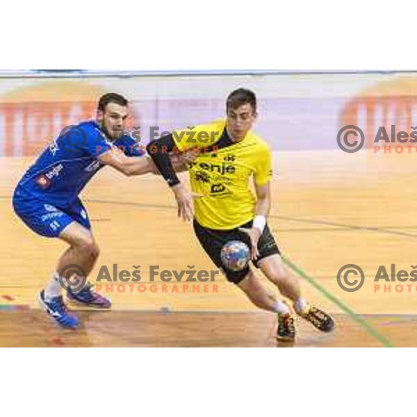 Gorenje’s Nejc Cehte (3) in action during 1 NLB Leasing League match between Gorenje and Celje PL, in Velenje, on April 26th, 2017 