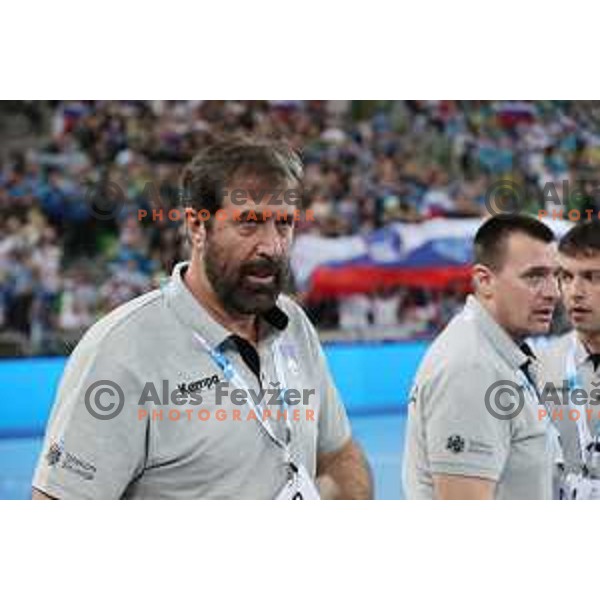 Veselin Vujovic during Euro 2018 Qualifyers handball match between Slovenia and Germany in SRC Stozice, Ljubljana, Slovenia on May 3,2017