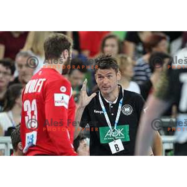 Christian Prokop in action during Euro 2018 Qualifyers handball match between Slovenia and Germany in SRC Stozice, Ljubljana, Slovenia on May 3,2017