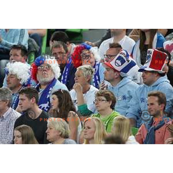 action during Euro 2018 Qualifyers handball match between Slovenia and Germany in SRC Stozice, Ljubljana, Slovenia on May 3,2017