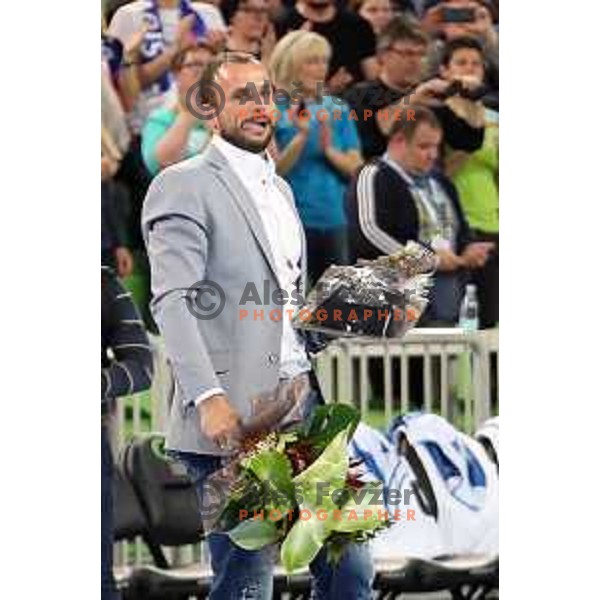 Uros Zorman before Euro 2018 Qualifyers handball match between Slovenia and Germany in SRC Stozice, Ljubljana, Slovenia on May 3,2017