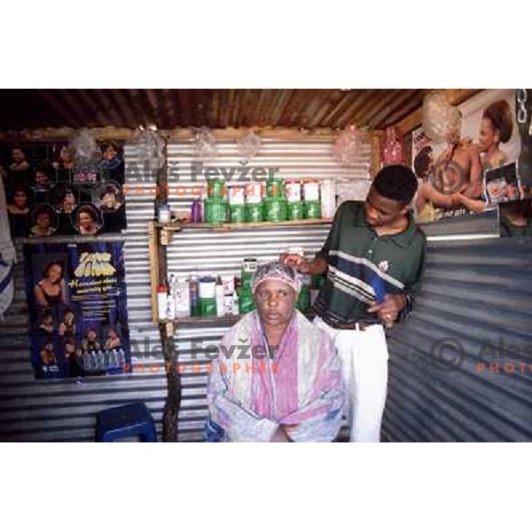 Hair dreeser saloon in Soweto 