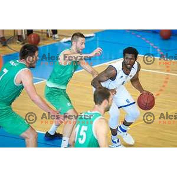 Maurice Johns Taylor of Rogaska in action during basketball match between KK Rogaska - Zlatorog Lasko of Nova KBM league 2016/17, played at Sports hall Rogaska Slatina, Slovenia on May 12, 2017