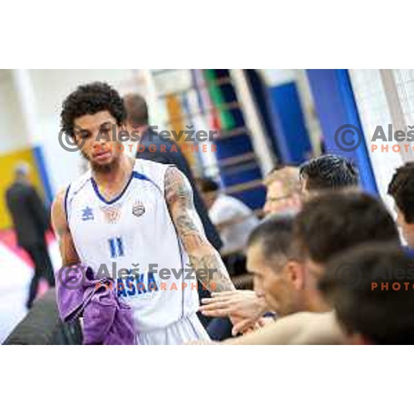 Darwin Davis Jr of Rogaska in action during basketball match between KK Rogaska - Zlatorog Lasko of Nova KBM league 2016/17, played at Sports hall Rogaska Slatina, Slovenia on May 12, 2017