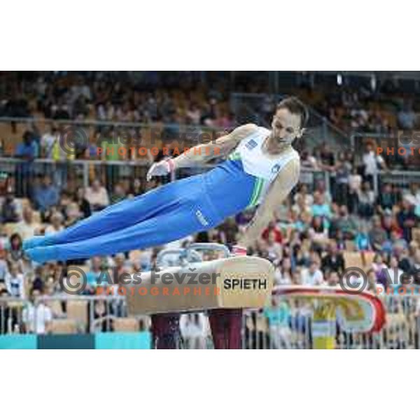 Saso Bertoncelj (SLO) winner of pommel horse at FIG World Challenge Cup in Bonifika Hall, Koper, Slovenia on May 13, 2017
