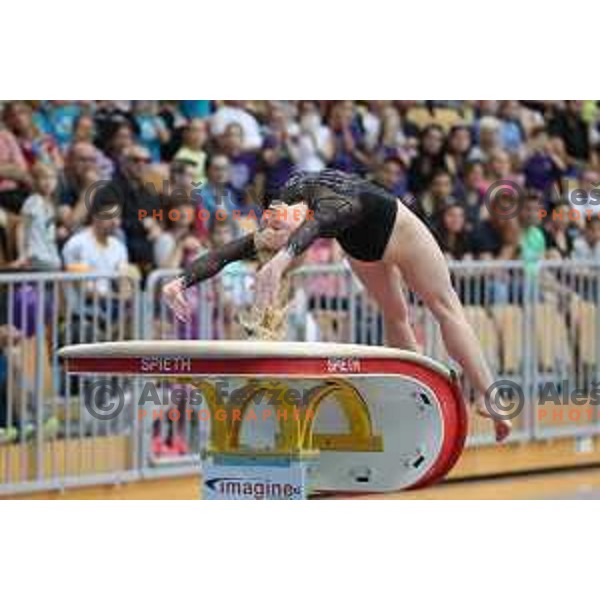 Teja Belak (SLO) at FIG World Challenge Cup in Bonifika Hall, Koper, Slovenia on May 13, 2017