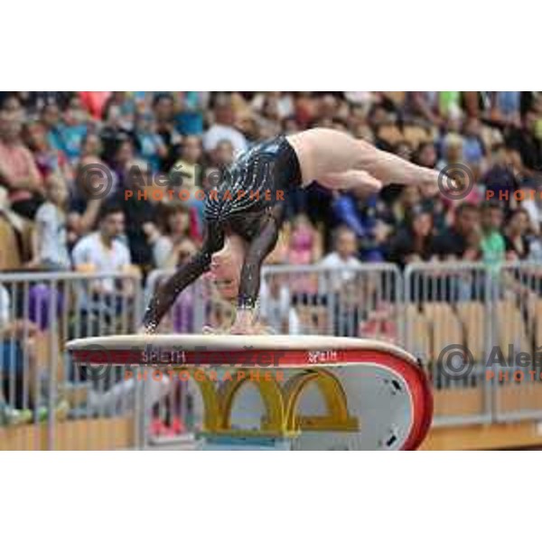 Teja Belak (SLO) at FIG World Challenge Cup in Bonifika Hall, Koper, Slovenia on May 13, 2017