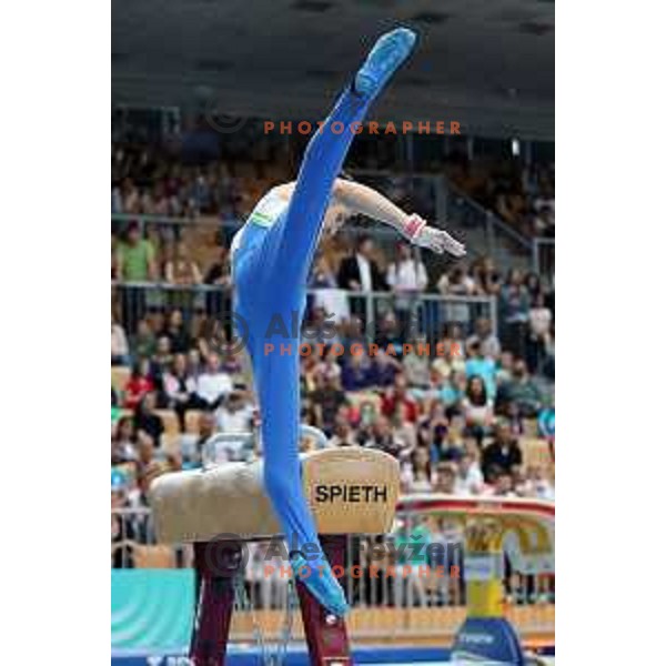 Saso Bertoncelj (SLO) winner of pommel horse at FIG World Challenge Cup in Bonifika Hall, Koper, Slovenia on May 13, 2017