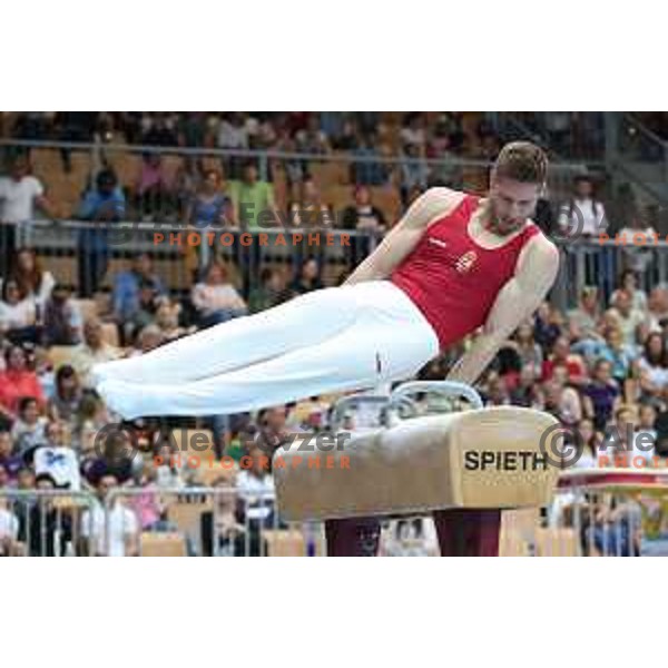 Krisztian Berki (HUN) at FIG World Challenge Cup in Bonifika Hall, Koper, Slovenia on May 13, 2017
