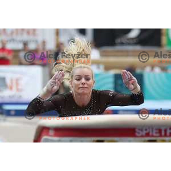 Teja Belak (SLO) at FIG World Challenge Cup in Bonifika Hall, Koper, Slovenia on May 13, 2017
