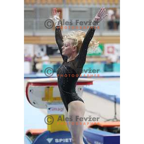 Teja Belak (SLO) at FIG World Challenge Cup in Bonifika Hall, Koper, Slovenia on May 13, 2017