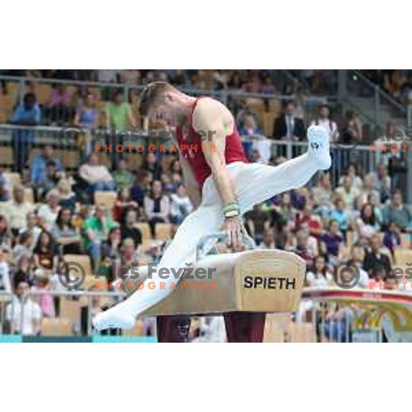 Krisztian Berki (HUN) at FIG World Challenge Cup in Bonifika Hall, Koper, Slovenia on May 13, 2017