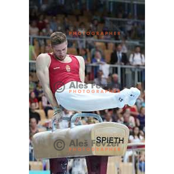 Krisztian Berki (HUN) at FIG World Challenge Cup in Bonifika Hall, Koper, Slovenia on May 13, 2017