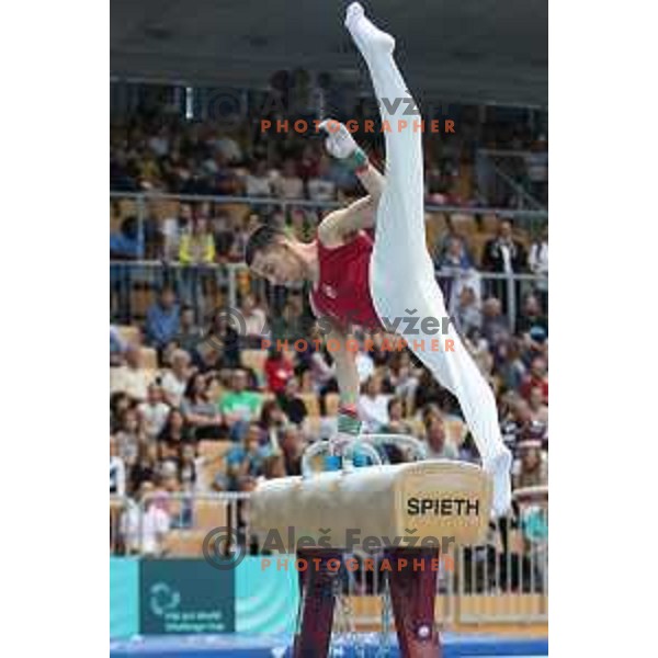Zoltan Kallai (HUN) at FIG World Challenge Cup in Bonifika Hall, Koper, Slovenia on May 13, 2017