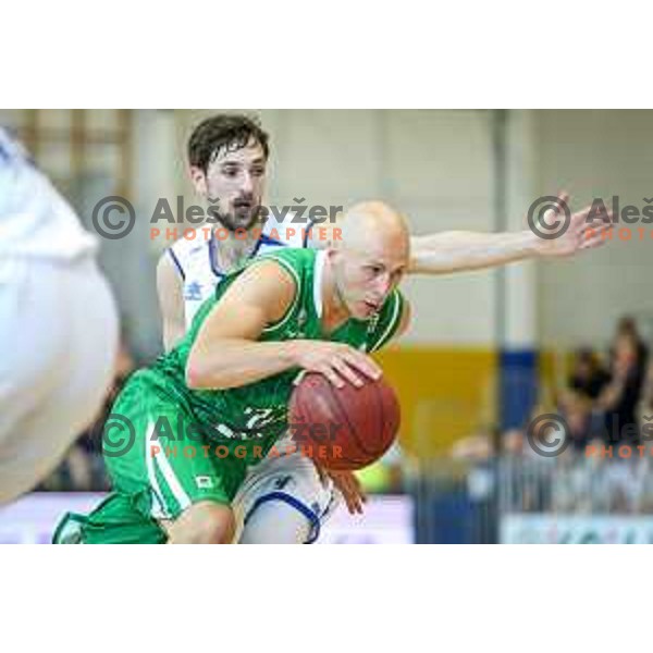 Mirko Mulalic of Union Olimpija in action during basketball match between KK Rogaska - Union Olimpija of Nova KBM league 2016/17 finals, played at Sports hall Rogaska Slatina, Slovenia on May 16, 2017