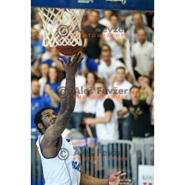 Maurice Johns Taylor of Rogaska in action during basketball match between KK Rogaska - Union Olimpija of Nova KBM league 2016/17 finals, played at Sports hall Rogaska Slatina, Slovenia on May 16, 2017