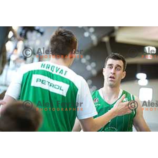 Drazen Bubnic of Union Olimpija in action during basketball match between KK Rogaska - Union Olimpija of Nova KBM league 2016/17 finals, played at Sports hall Rogaska Slatina, Slovenia on May 16, 2017
